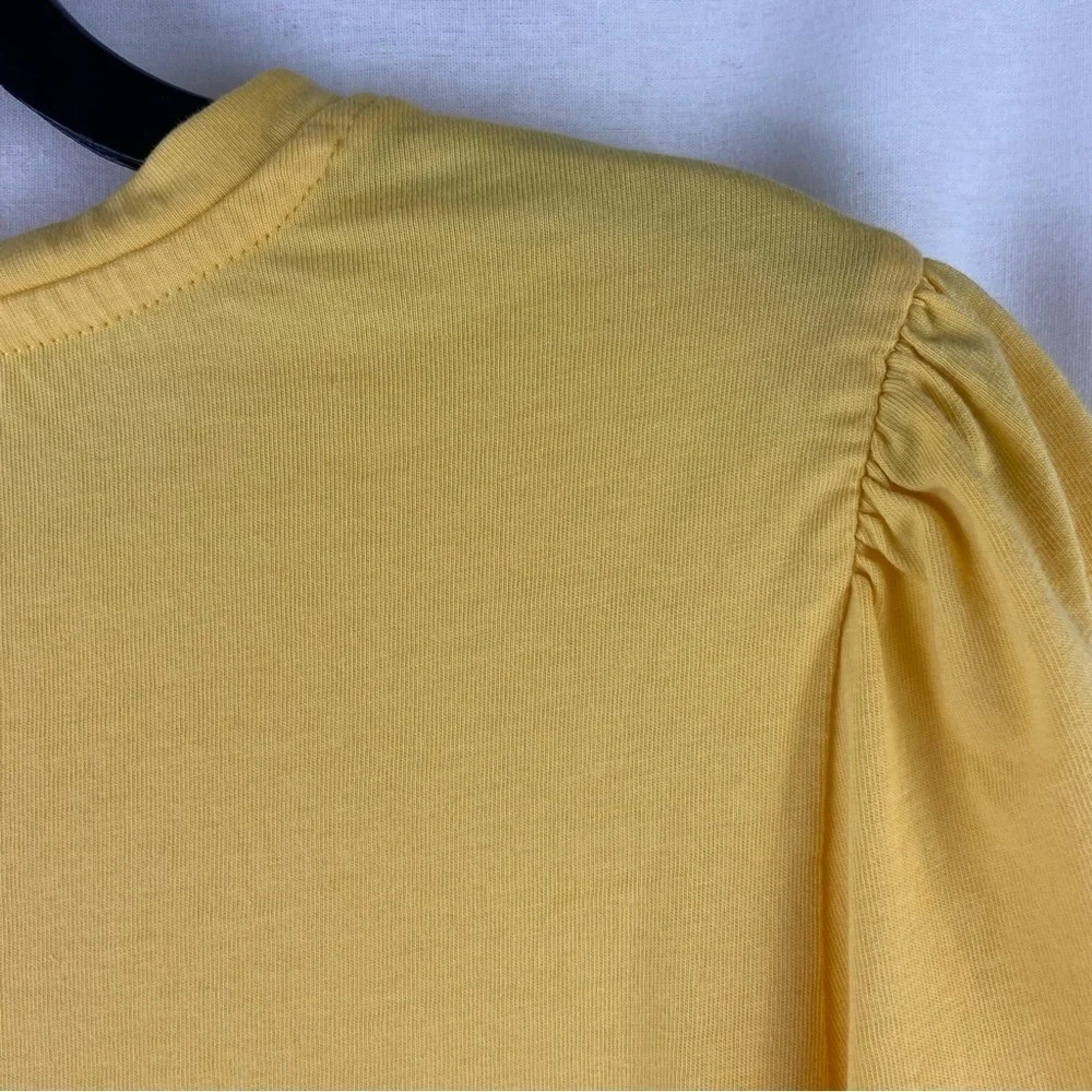 Yellow Puff Sleeve Cotton Top Aware by Vero Moda Women’s Size Large